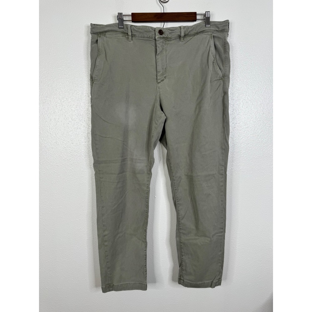 Faherty Coastline Premium Chino Tailored Fit Pants Olive Green Sage 38x30
